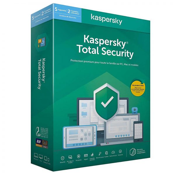 Kaspersky Total Security 2022- 5 Postes / 1 an